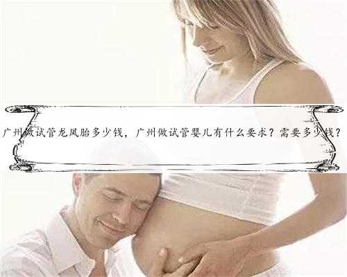 广州做试管龙凤胎多少钱，广州做试管婴儿有什么要求？需要多少钱？